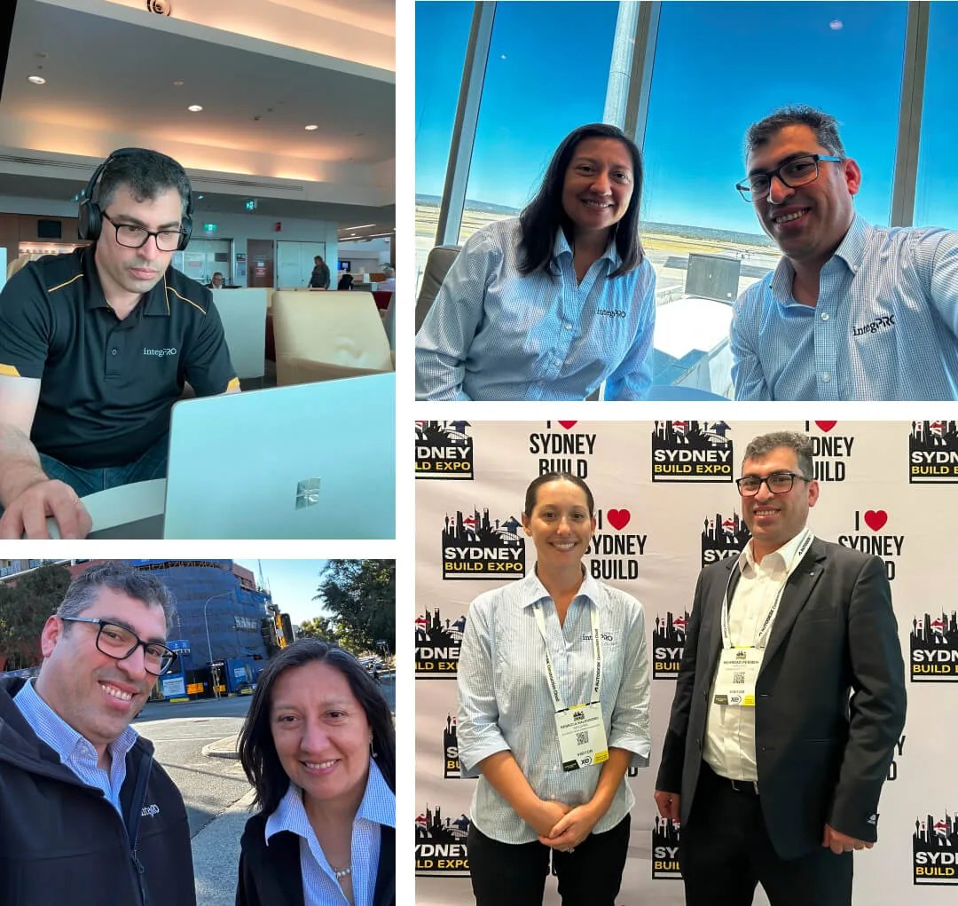 integPRO consultants at work and at Sydney Build Expo